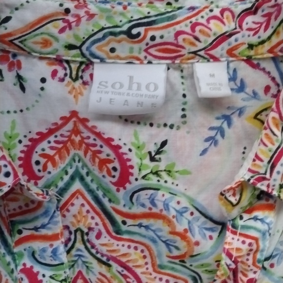 Woman's Paisley Button, M - Picture 4 of 6